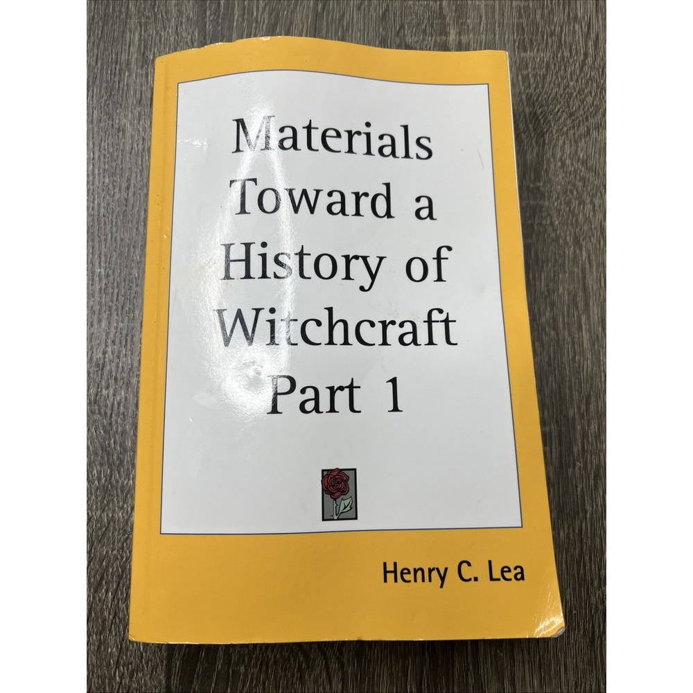 Materials Toward a History of Witchcraft Part 1 Henry C. Lea PB Rare Book!